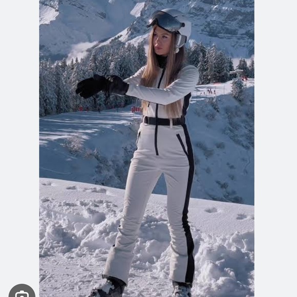 Zara RECCO White and Black Ski Jumpsuit | L - Picture 1 of 12